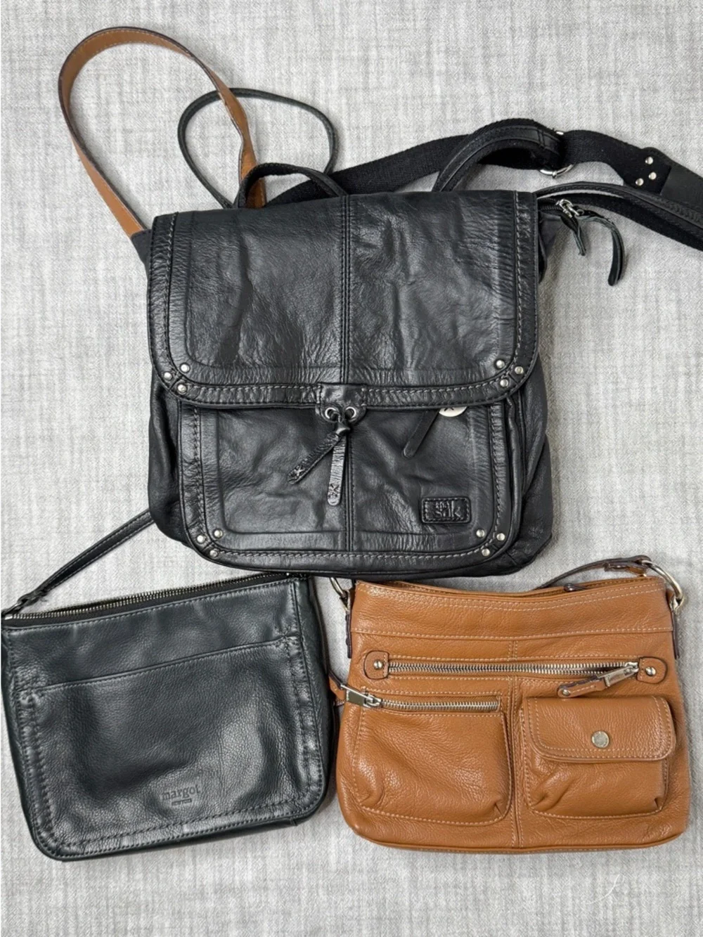 3 Leather Handbag Bundle Margot Green Tignanello Brown The SAK backpack